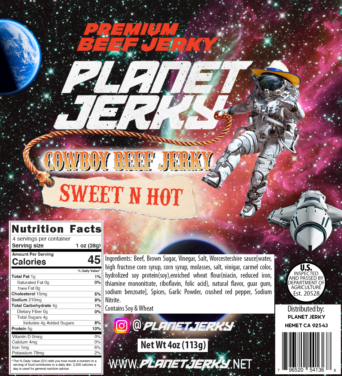 Cowboy Beef Jerky Sweet N Hot