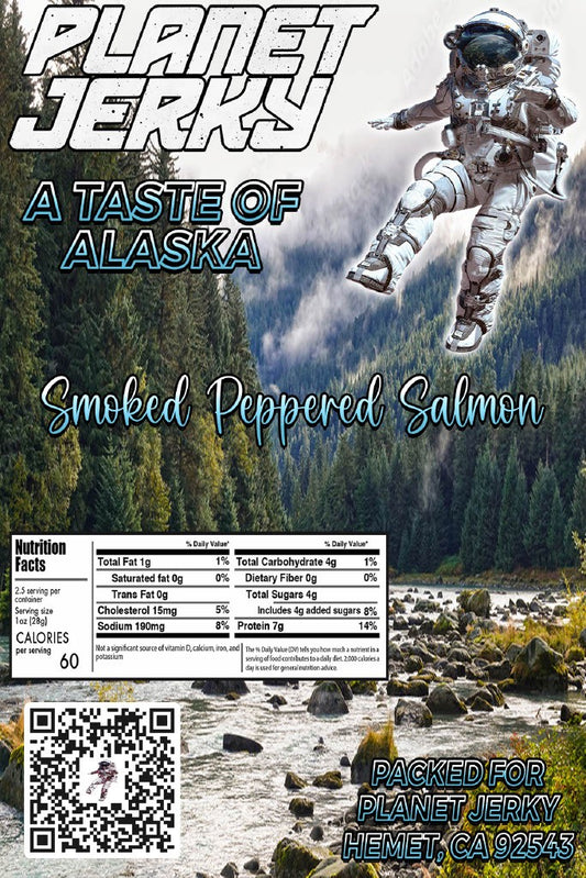 Wild Caught Smoked Peppered Salmon Jerky