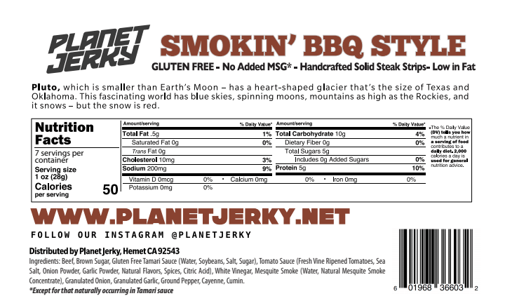 Smokin' BBQ Style "Premium Brisket" FAMILY SIZE 7oz