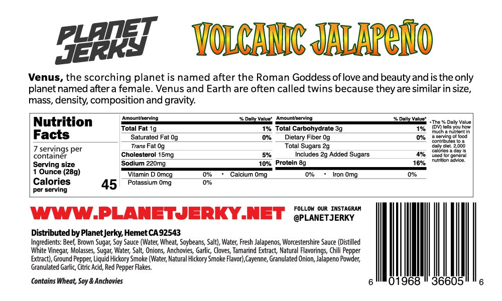Volcanic Jalapeno "Premium Brisket" FAMILY SIZE 7oz